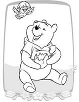 coloriage winnie et l oeuf de paques